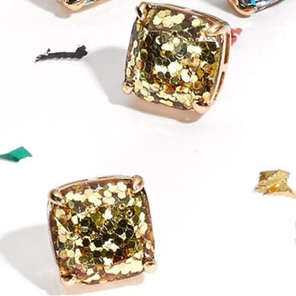 Kate Spade New York ♠️ sparkly yellow gold glitter earrings - Picture 8 of 8
